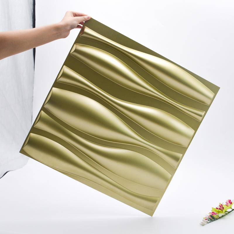 Lydisolering Plastisk PVC-materiale Dekorativt vægpanel 1mm tykkelse 3D vægpaneler til interiørindretning