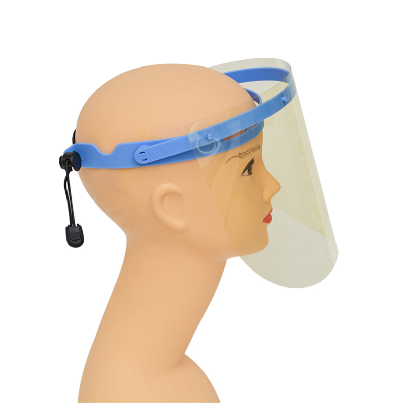 0,35 mm Anti UV-justerbar Anti-tåge Fuld ansigtsbeskyttende PET ansigtsskærm