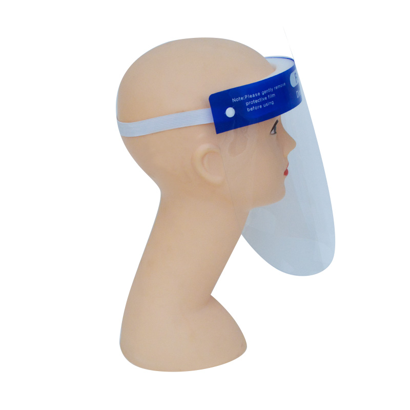 Hot Selling 0.25mm Transforælder Anti-støvets Fulde længde Face Shield Visor with Band