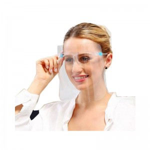 Anti-tåge genanvendelig ansigtsbeskyttelsesbriller Beskytter Ansigts ansigtsskærm Ansigt Plastskærm med briller